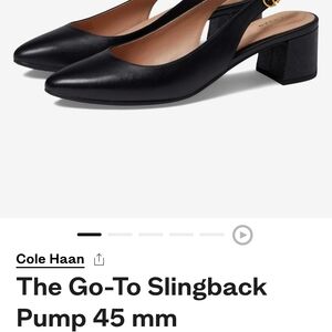 Cole Haan Black Slingback Pumps